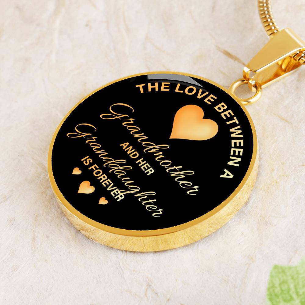 To My Granddaughter - Forever Love Circle Necklace