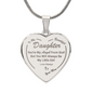 To My Beautiful Daughter | Engraved Heart Necklace