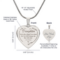 To My Beautiful Daughter | Engraved Heart Necklace