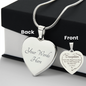 To My Beautiful Daughter | Engraved Heart Necklace
