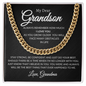 To My Grandson | Cuban link Chain Necklace