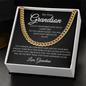 To My Grandson | Cuban link Chain Necklace