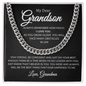 To My Grandson | Cuban link Chain Necklace