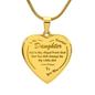 To My Beautiful Daughter | Engraved Heart Necklace