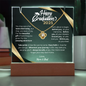 Happy Graduation | All Your Dreams | Love Knot Necklace Acrylic Plaque