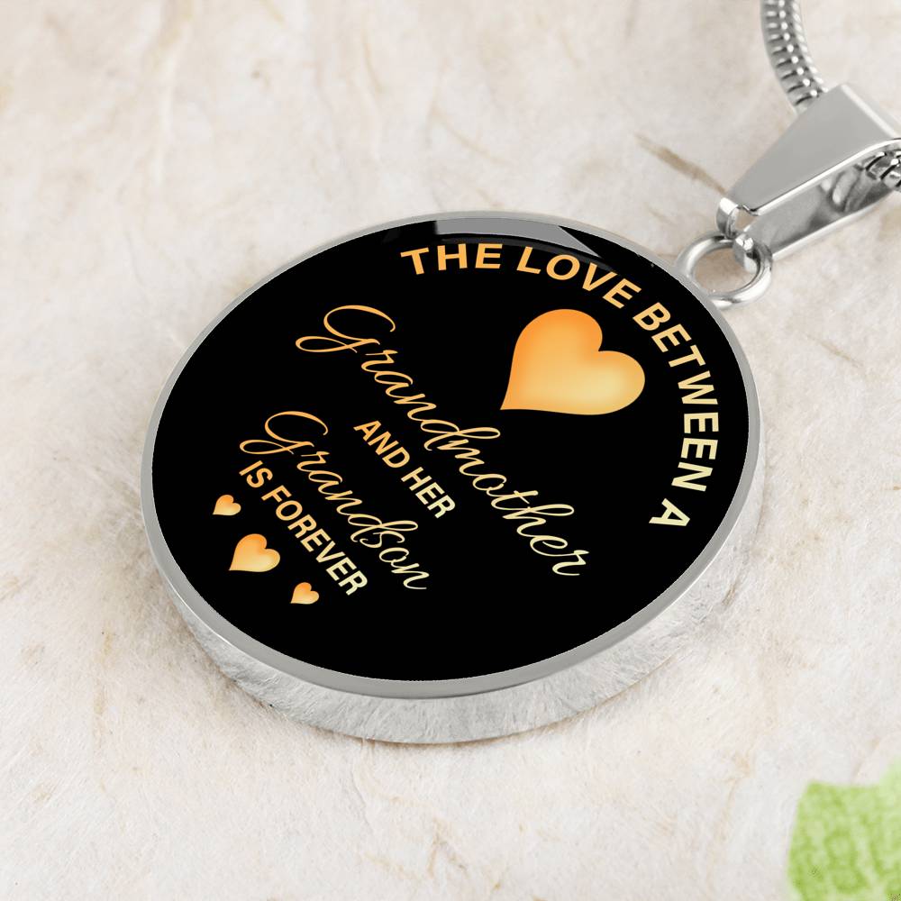 To My Grandson - Forever Love Circle Necklace