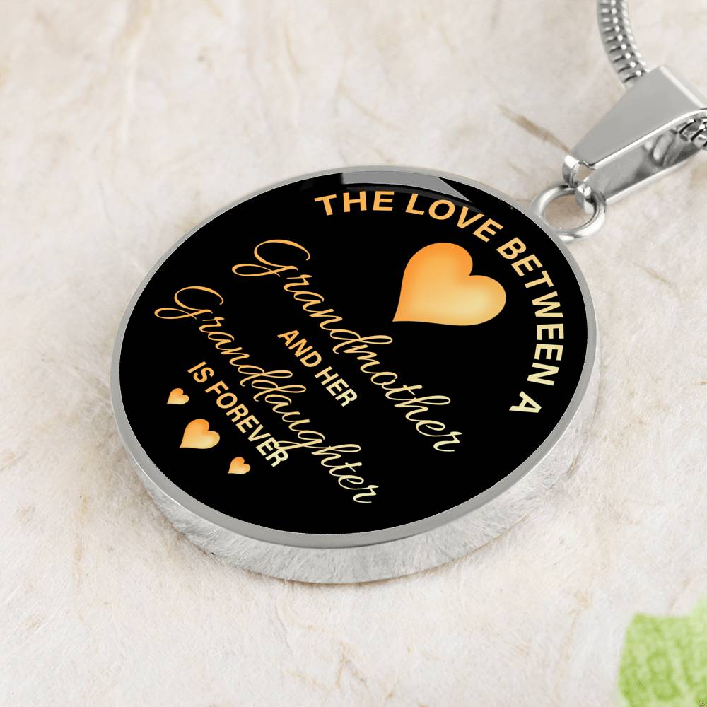 To My Granddaughter - Forever Love Circle Necklace