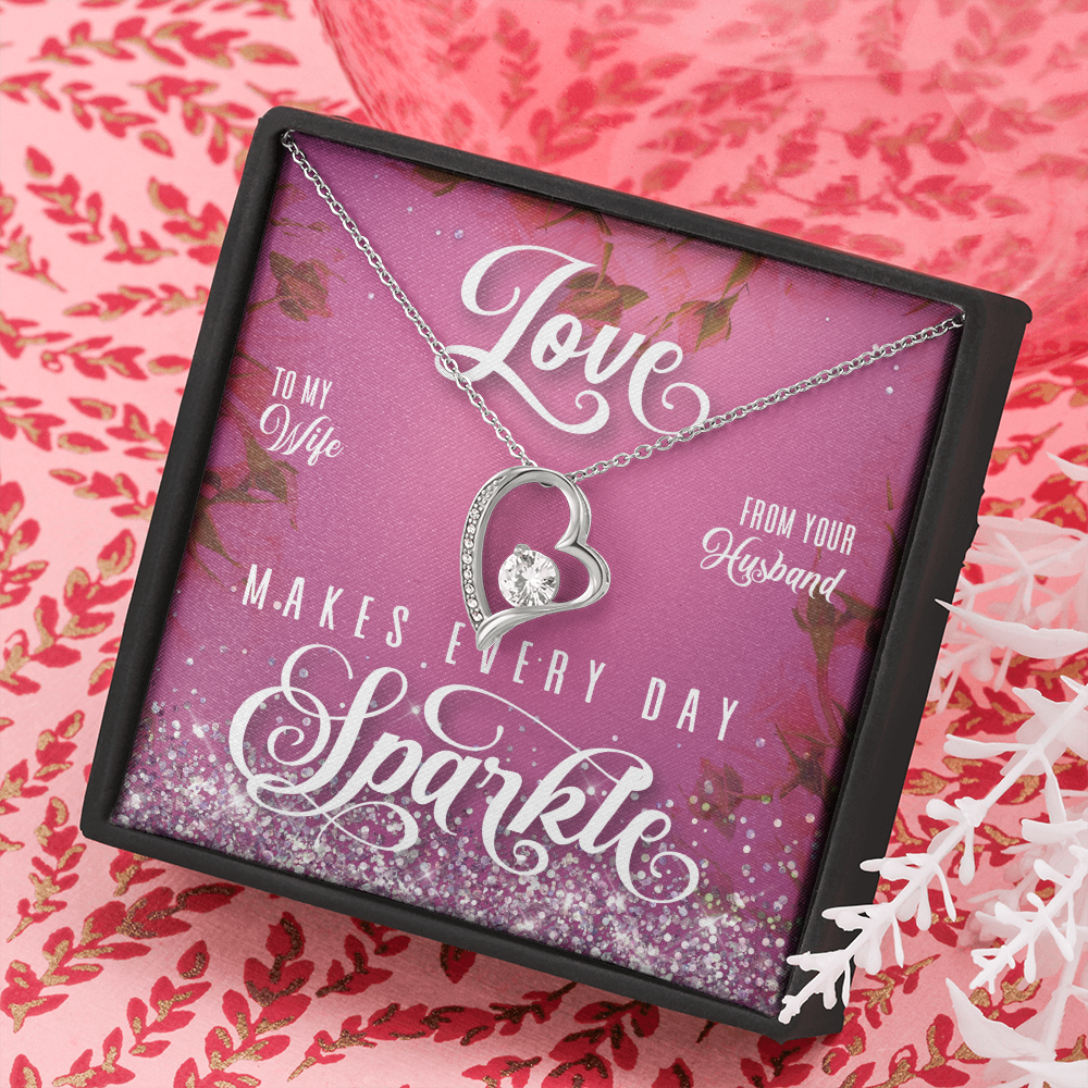 The Forever love Necklace is a symbol that says I have loved you with an everlasting love since we met. Comes with a special message card that lets her know everyday with her sparkles. She'll cherish it for years to come! Get free shipping worldwide!