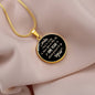 To My Wife - I Feel So Lucky Circle Necklace