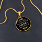 To My Wife - I Feel So Lucky Circle Necklace