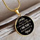 To My Wife - I Feel So Lucky Circle Necklace