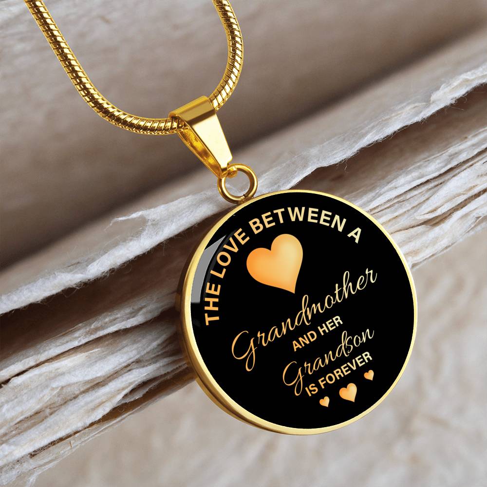 Surprise your grandson with this Luxury Circle Necklace.  You can engrave onto the back of the pendant your grandson's name, your wedding date, an anniversary, or anything else you want to remember. Makes a truly unique piece that he'll cherish for years to come!