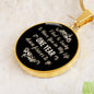 To My Wife - I Feel So Lucky Circle Necklace