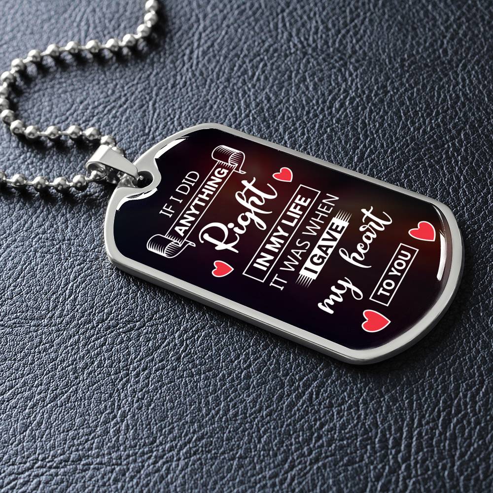 dog tag necklace engraved