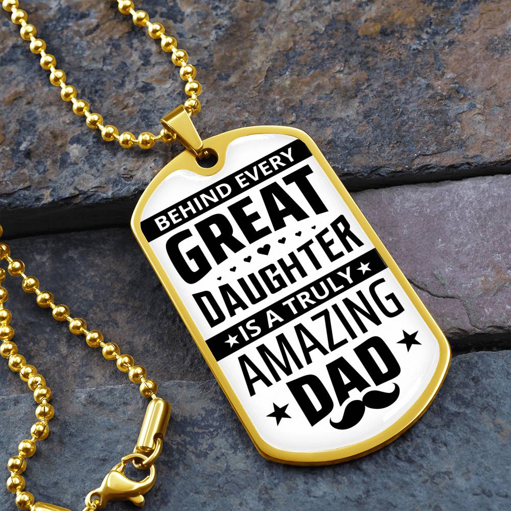 engraved gold dog tag necklace