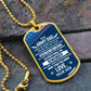 	engraved gold dog tag necklace