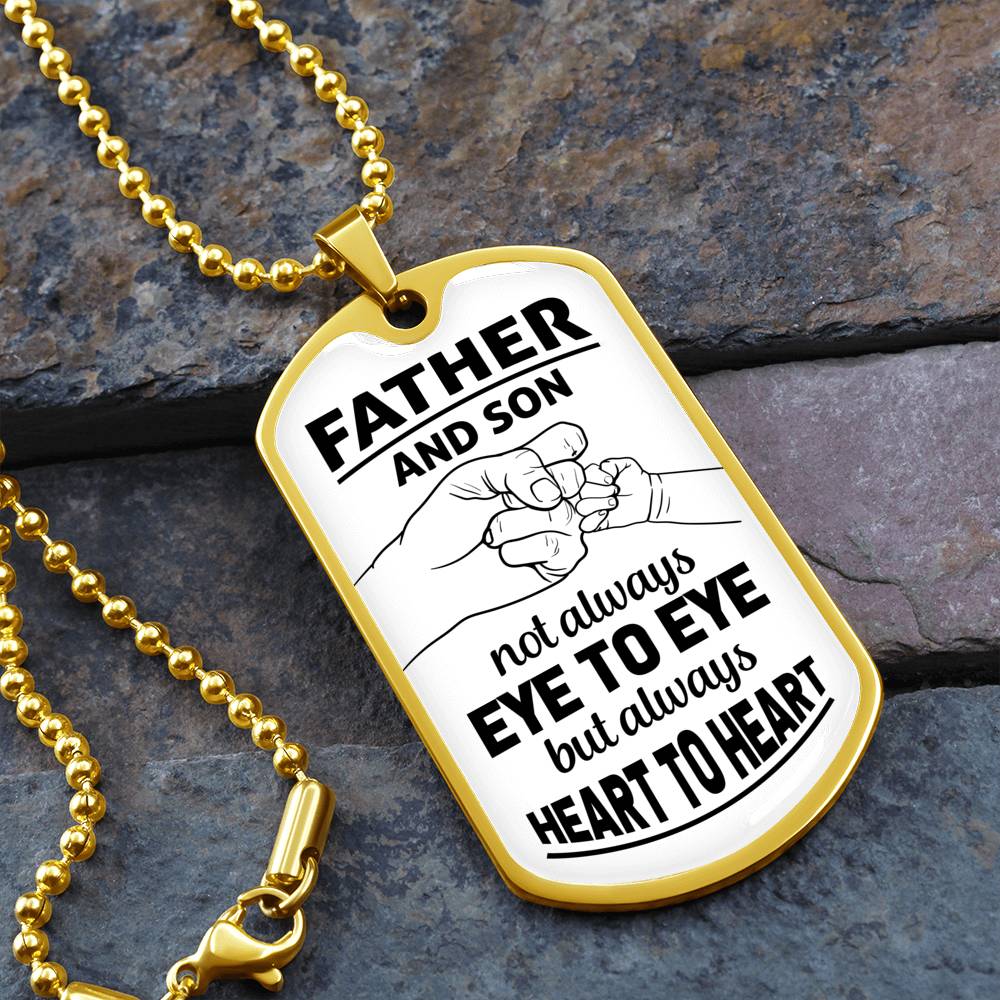 engraved gold dog tag necklace