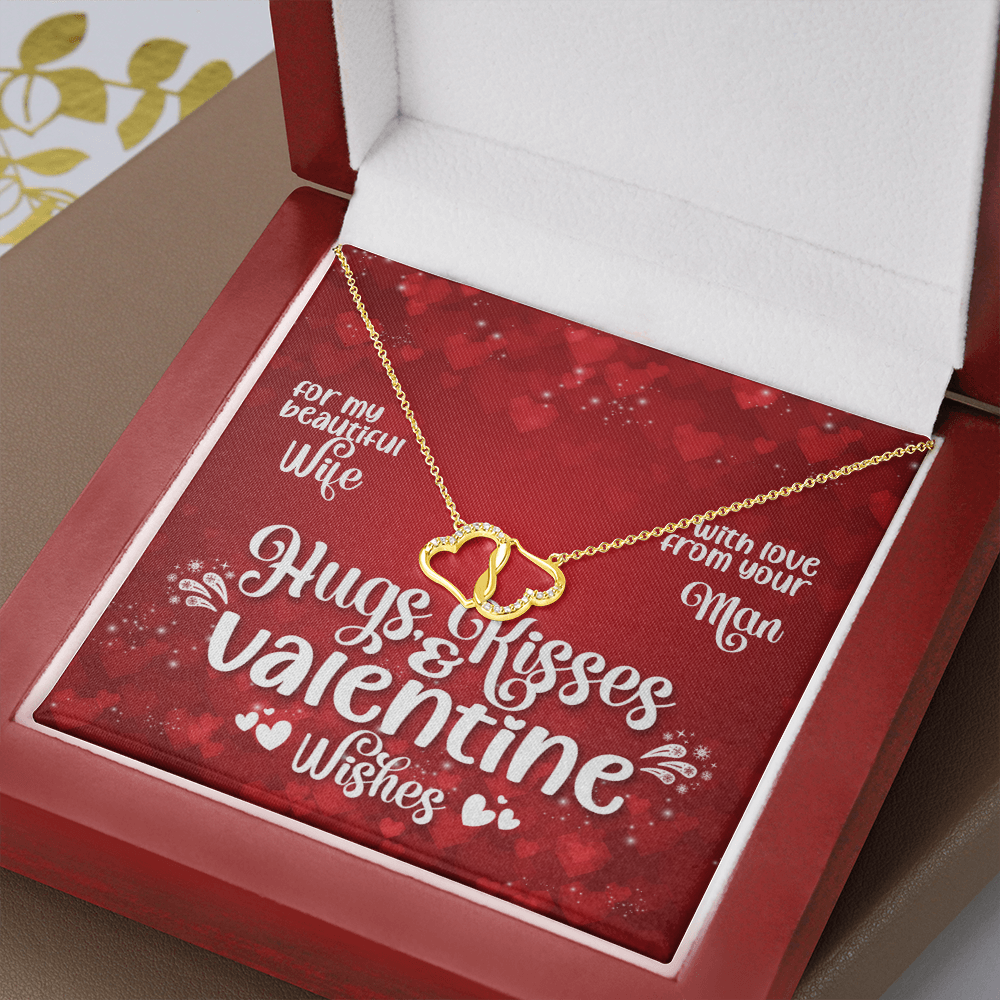 To My Wife - Hugs and Kisses Everlasting Love necklace