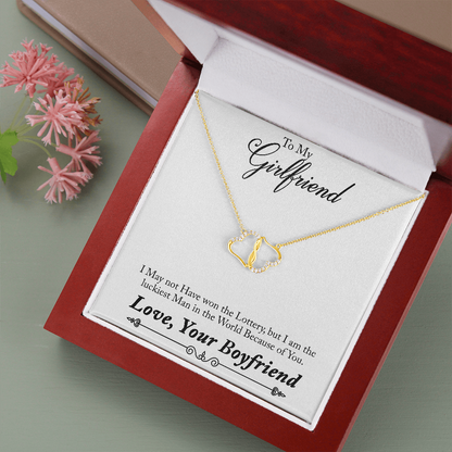 To My Girlfriend - Luckiest Man Everlasting Love Necklace