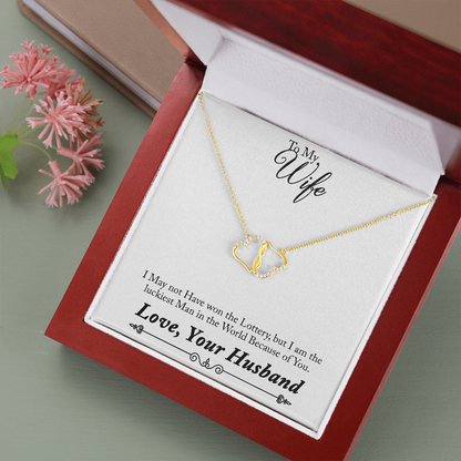 To My Wife - Luckiest Man Everlasting Love Necklace