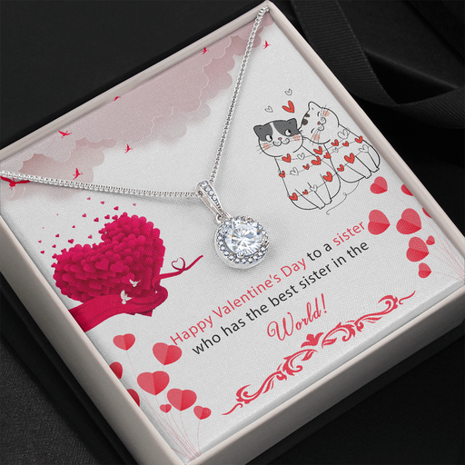 Your sister will cherish this meaningful Jewelry piece. Makes a great gift. Comes with message card that reads Happy valentine's day to a sister who has the best sister in the world. Get Fast and Free Shipping worldwide from the United States.
