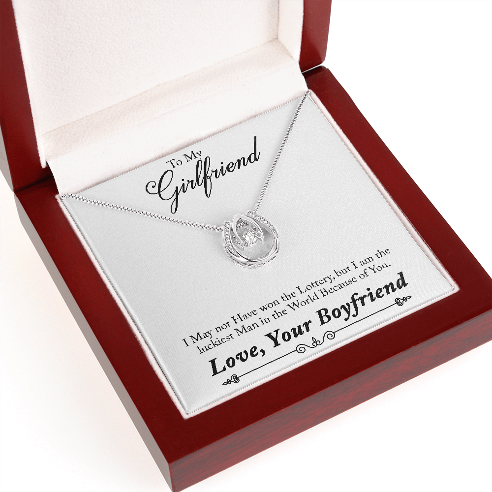 To My Girlfriend - Luckiest Man Pendant Necklace