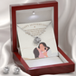 Love Knot Necklace & Earring Set For Mom