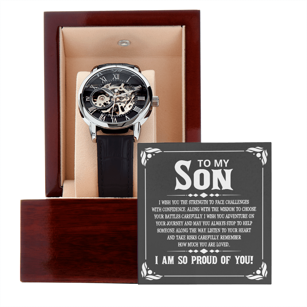 To My Son - So Proud Openwork Watch