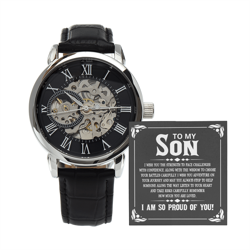 To My Son - So Proud Openwork Watch