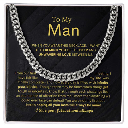 To My Man Always Be Mine - Chain Necklace