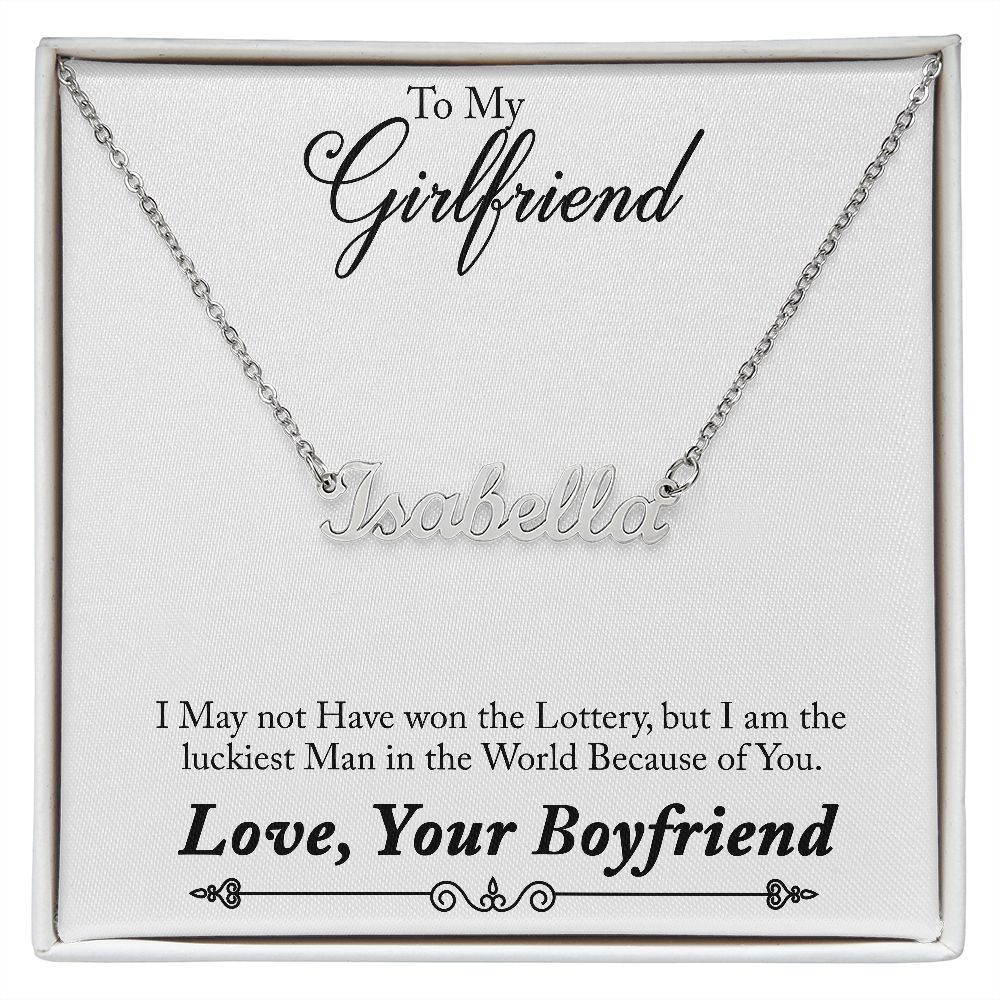 Should i get my girlfriend a clearance necklace with my name on it