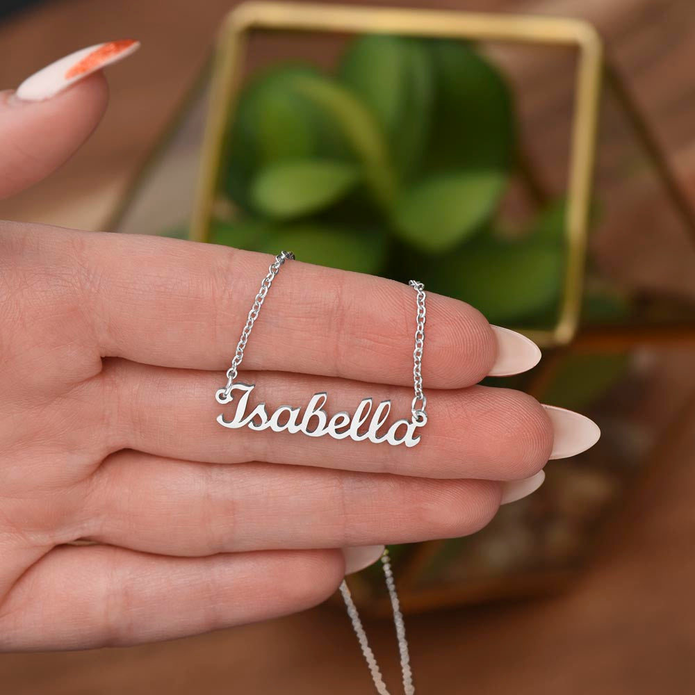 Beautiful Daughter - Like a Rose - Name necklace