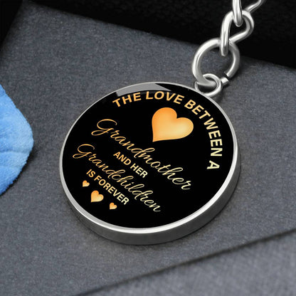 Surprise your grandson with this Luxury Circle Keychain.  You can engrave onto the back of the pendant your grandson's name, your wedding date, an anniversary, or anything else you want to remember. Makes a truly unique piece that he'll cherish for years to come!