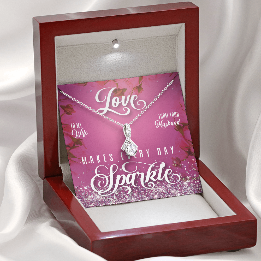 To My Wife - Love  Sparkles Alluring Beauty Necklace