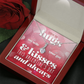 To My Wife - Sending Hugs and Kisses Alluring beauty Necklace