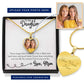 To My Daughter - Never Forget Heart Necklace